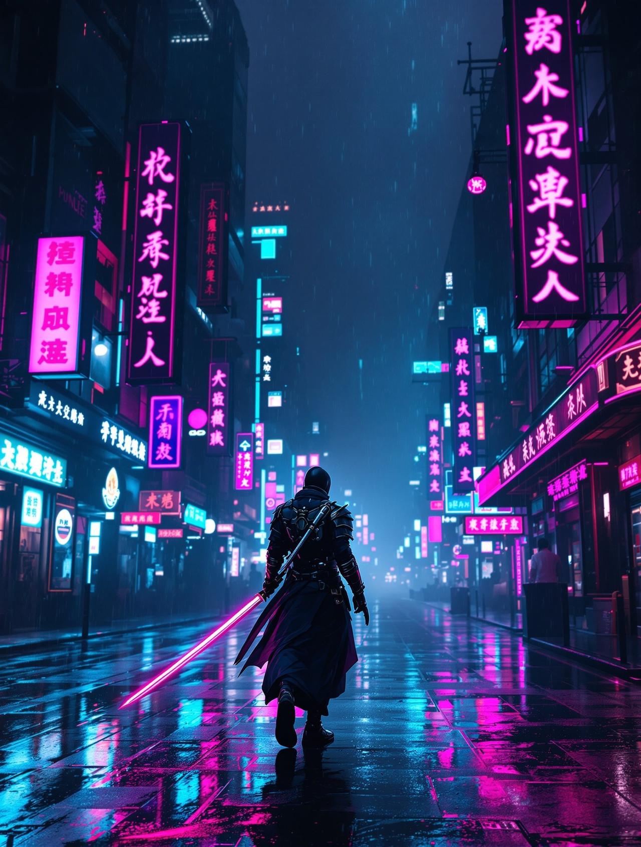 赛博江湖 - 科幻短片海报 - 香港电影